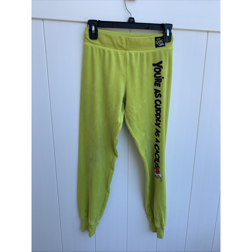 The Grinch x Justice Girl’s Christmas Pajama Pants Sz 10 Cuddly As A Cactus